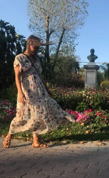 Robe longue fleurie