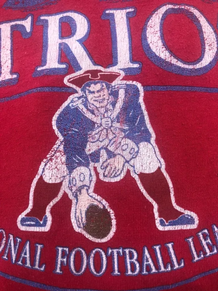 T-shirt vintage NFL red 1960 New England Patriots Mens M - photo numéro 4