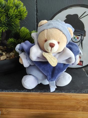 Doudou Et Compagnie Knuffel Comforter Ours Violet Bleu Boule #geektradedoudou