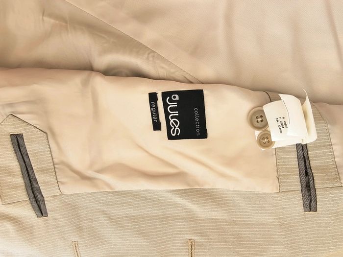 Costume entier 2 pièces veste et pantalon de costard beige crème taille 40 et 50 - photo numéro 5