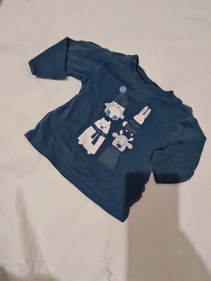 Tee shirt manches longues obaibi 3 moiis - photo numéro 2