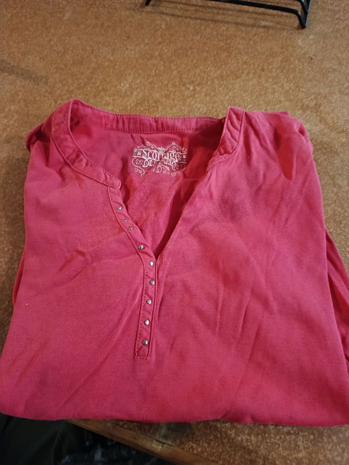 Tee shirt fushia femme