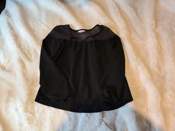 Blouse noir fluide 12 ans