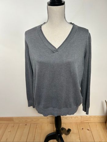Pull col V gris - taille XL (42)