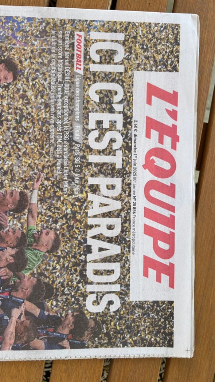 Journal l’équipe victoire du psg contre intermilan « ici c’est paradis » - photo numéro 3