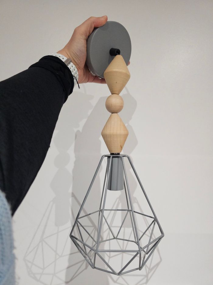 Suspension Leroy Merlin – Style scandinave bois & métal – Très bon état