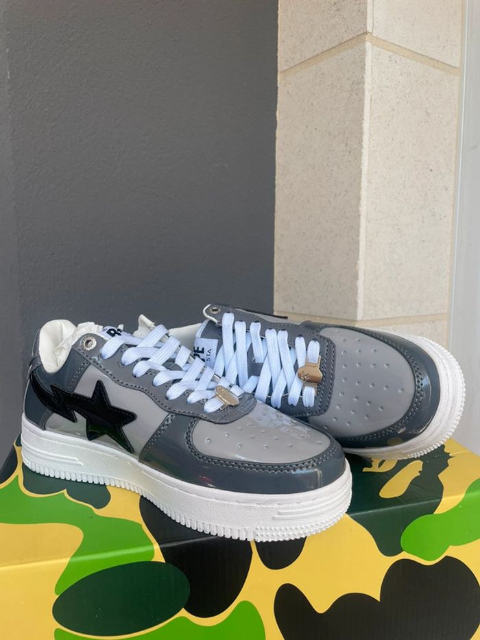 Baskets A Bathing Ape BAPE Sta Low Noir et blanc