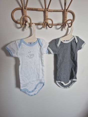 Lot de 2 bodies Petit Bateau 