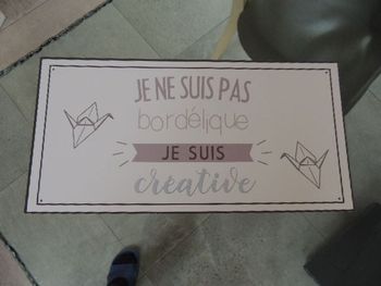Pancarte "je suis créative" à accrocher