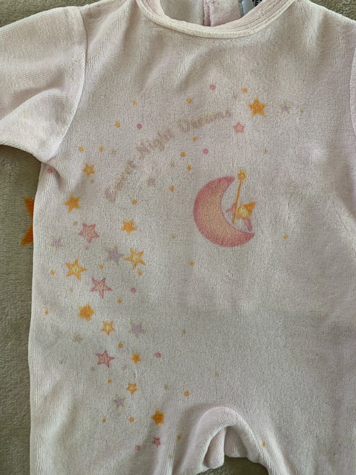 Ensemble Bonnet De Naissance et Pyjama Bébé Rose 0M - photo numéro 3