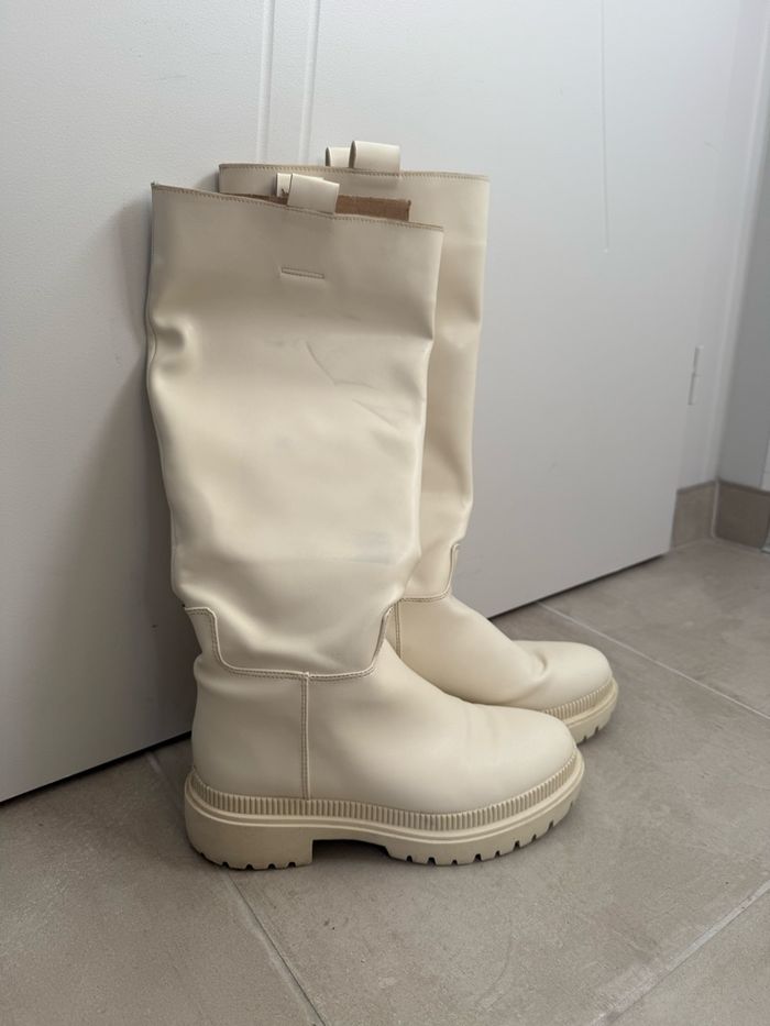 Bottes de pluie beige clair H&M – Taille 39 – Style chic et pratique ! - photo numéro 2