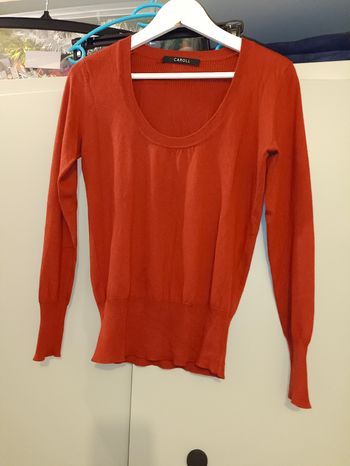 Pull femme, Caroll , soie+coton+cachemire, taille 36