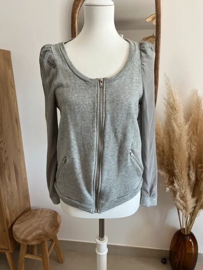 Veste/gilet gris en soie Two Days - photo numéro 4