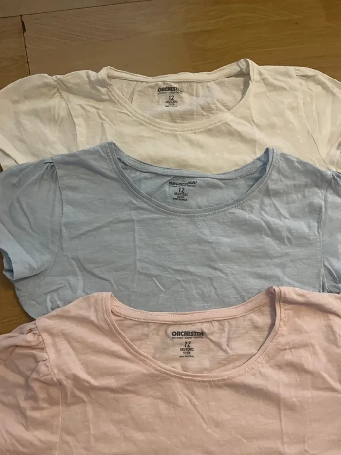 Lot de 3 tee  shirts basic orchestra 12 ans fille - photo numéro 2