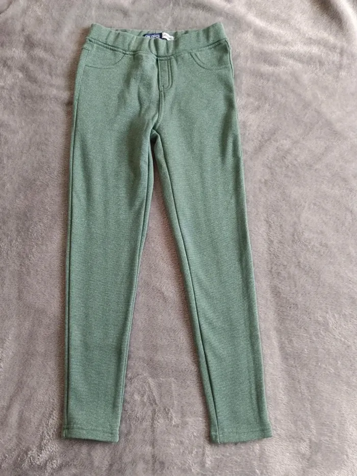 Jegging vert fils pailletés 10 ans Okaïdi