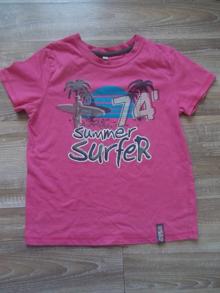 T-shirt rose Summer Surfer 10 ans