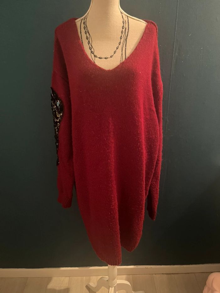 Très belle robe tunique à longue manche femme