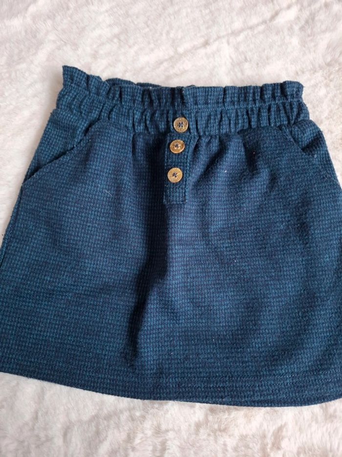 👧 3 ans - jupe bleu et noir élastique Kiabi - photo numéro 2