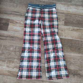 Pantalon vintage 90's écossais Freeman T porter punk gothique skate boot leg baggy taille w33