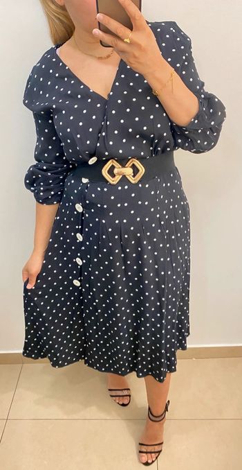 Robe longue à pois Mango Taille M