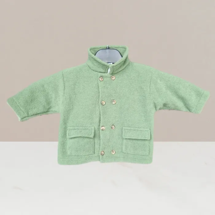 Magnifique gilet polaire vert - Natalys - Taille 6 mois