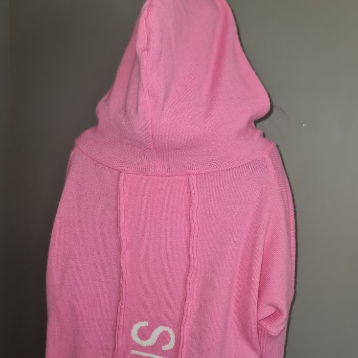 Long gilet maille oversize rose neuf - photo numéro 9