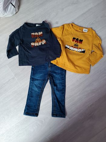 Ensemble jean + 2 tee shirt