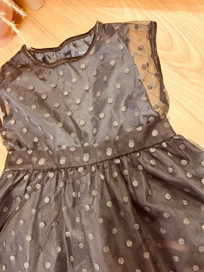 Taille 2 ans robe de fête fille Kiabi noire et argenté * tulle poids * 🩷 - photo numéro 4