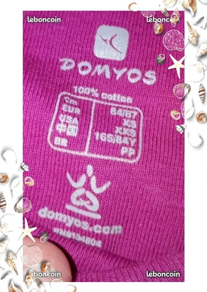 Tee shirt violet domyos taille Xs 34 - photo numéro 3