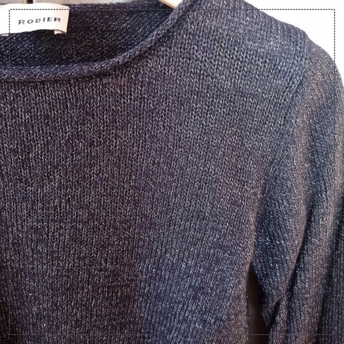 Pull femme Rodier gris/bleu taille S très bon état - photo numéro 3
