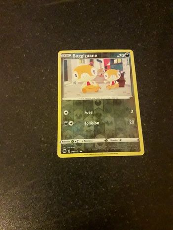 Baggiguane reverse carte Pokémon neuve