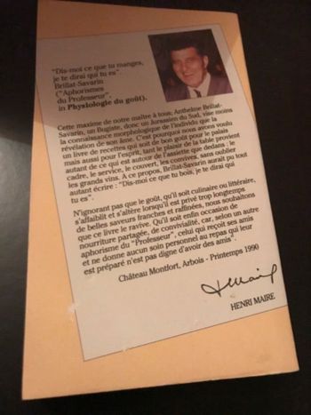 La table au pays de Henri maire * prix 2e * kiki60230