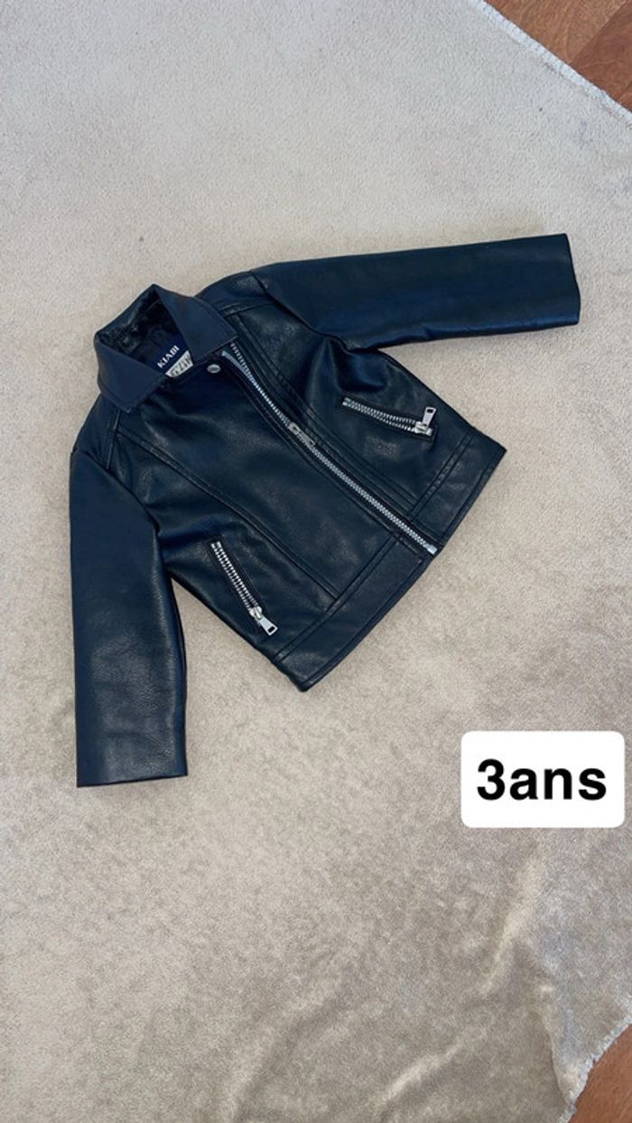 Veste en cuir fille 3ans