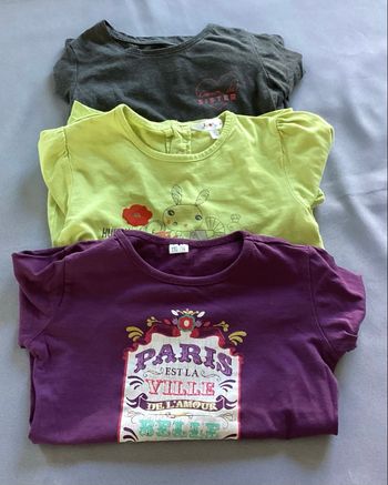 Lot de 3 teeshirts m.longues 5 ans