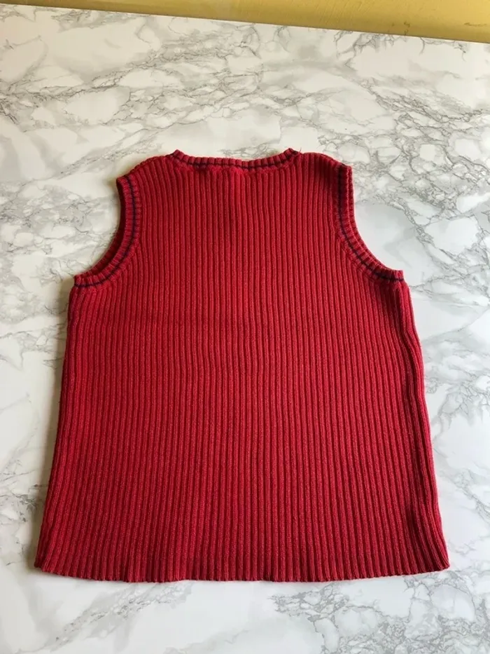 Pull Ralph Lauren enfant rouge sans manches – Taille 5 ans garçon - photo numéro 3