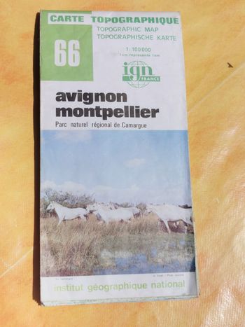Carte topographique (Avignon / Montpellier)
