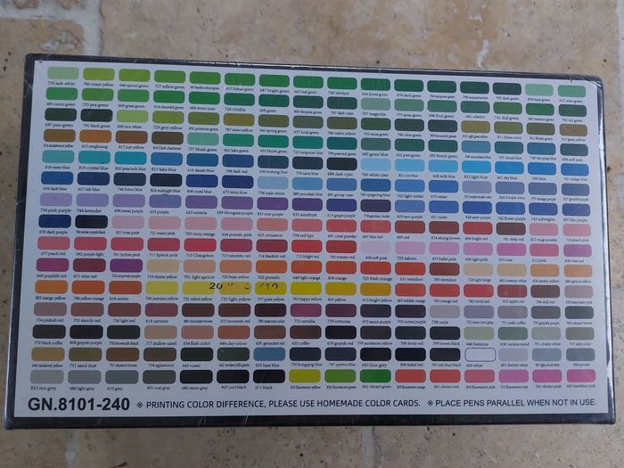 Boite 240 feutres GuangNa brush marker NEUVE sous blister - photo numéro 2