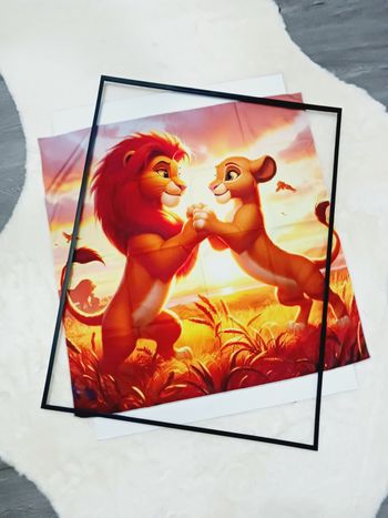 Decoration murale Impression sur toile tissus 70x70 neuf à encadrer