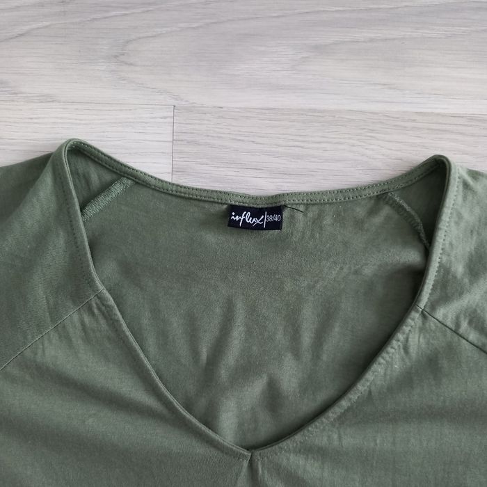 Robe longue à col en V manches courtes avec cordon de serrage à la ceinture Influx taille 38 - photo numéro 2