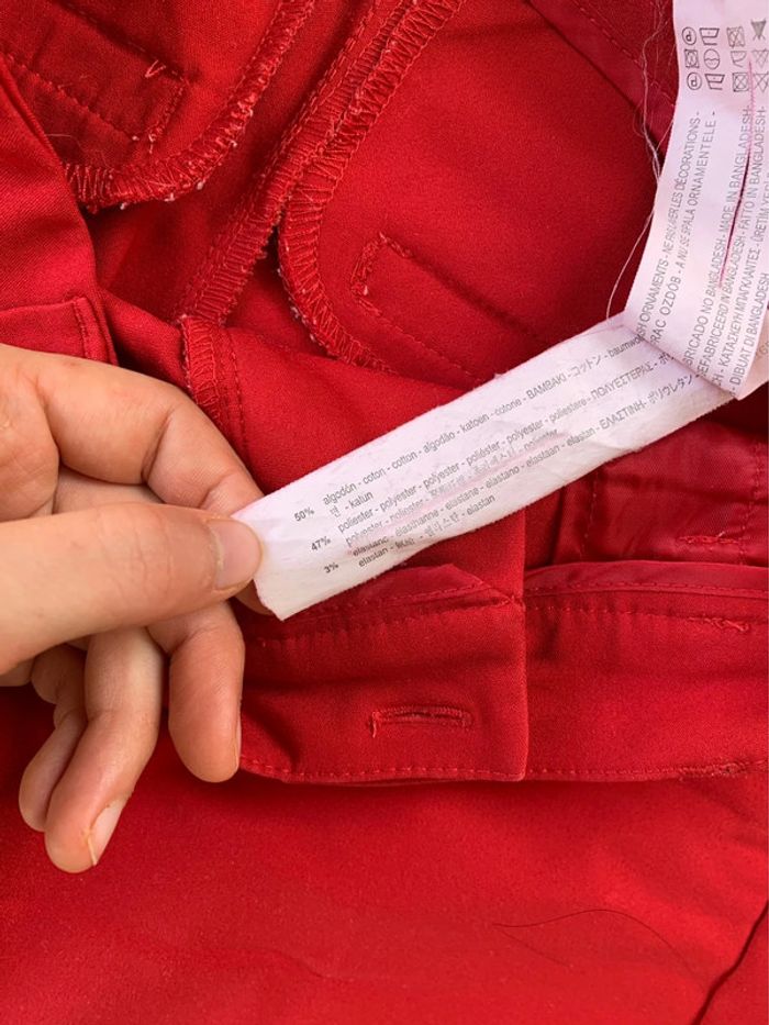 Pantalon chino rouge - photo numéro 4
