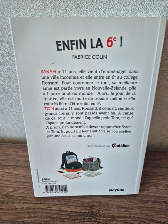 Livre Enfin la 6è - photo numéro 2
