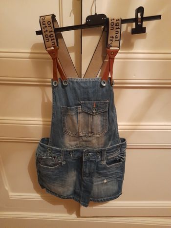 Jupe salopette en jean