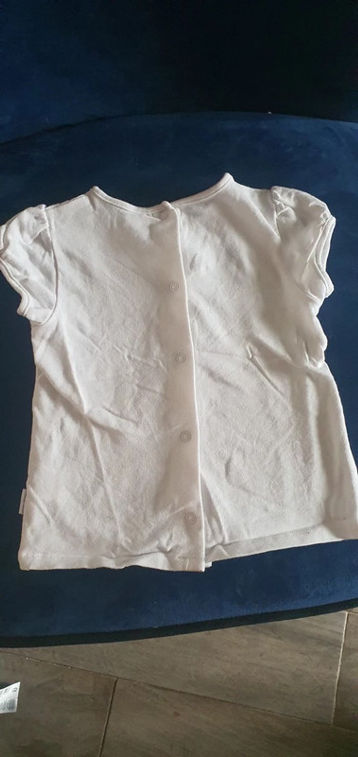 Tee shirt blanc 9 mois p'tit bisou - photo numéro 6