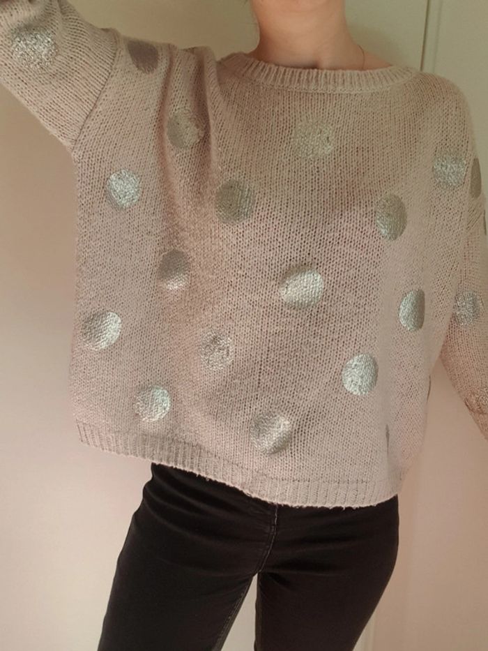 Pull gris pois argenté Laredoute 34/36 - photo numéro 4