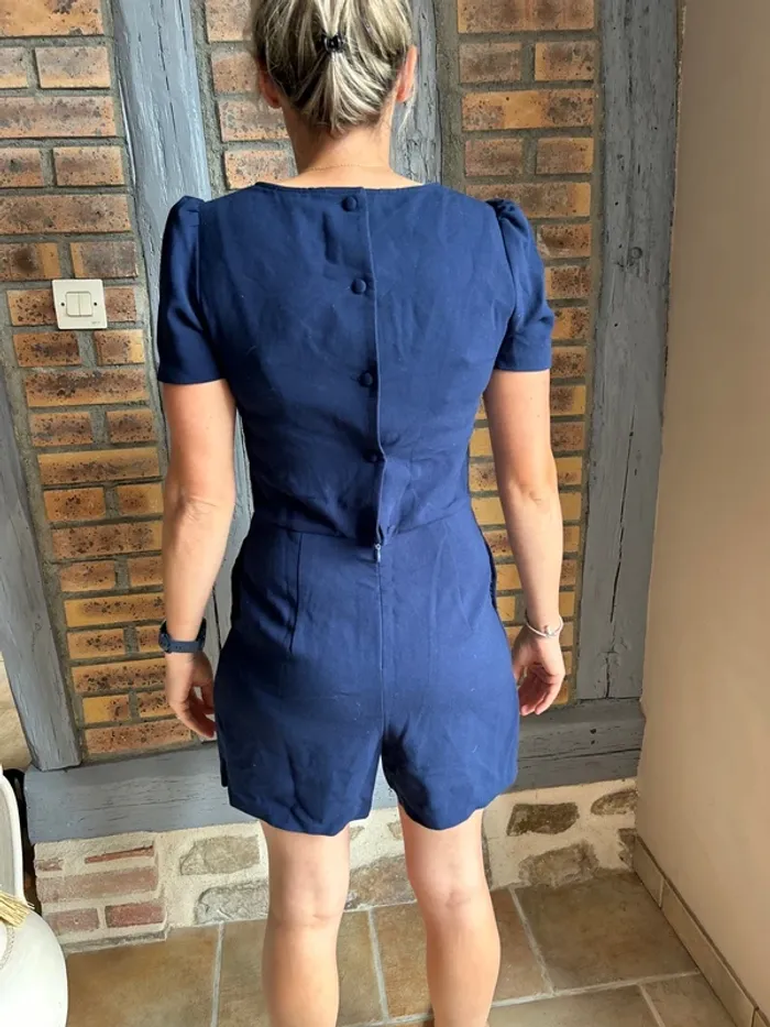 Combinaison jupe devant et short derrière, mademoiselle R taille 36, marine - photo numéro 2