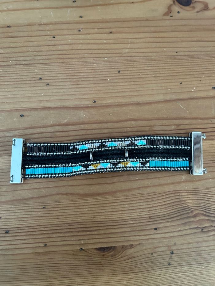 Bracelet Hipanema bleu et noir - photo numéro 2