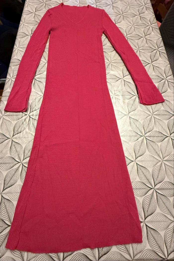 Robe longue rose M