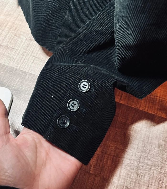 💕 Veste blazer côtelé vintage noire taille 38 M - photo numéro 7