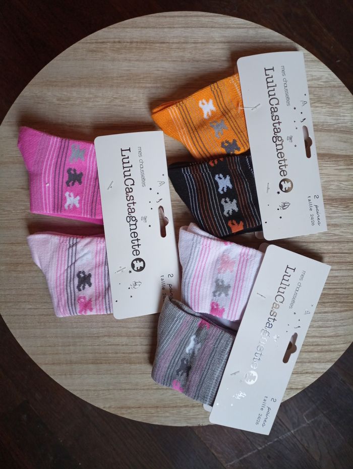 6 paires de chaussettes lulu castagnette 23-26 - photo numéro 3