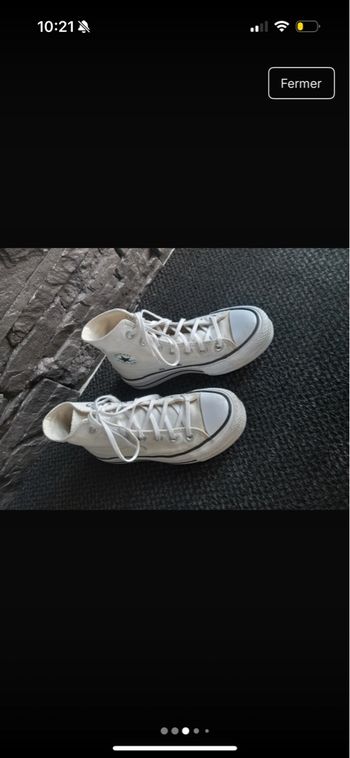 converses blanches plateforme femme